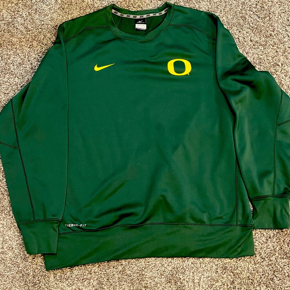 Oregon Ducks Nike ThermaFit 2XL XXL Crewneck Sweatshirt